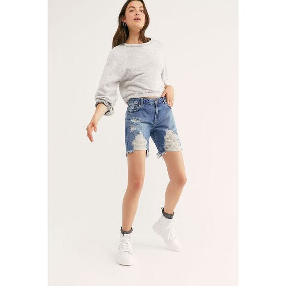 New Free People x One Teaspoon Stevie’s Boyfriend Shorts $114 Sz 25  29 in Waist - Picture 6 of 7